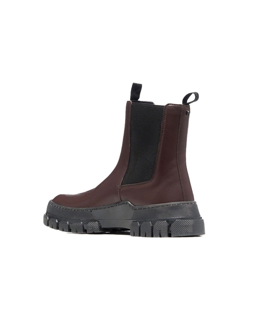 WEEKEND MAX MARA Коричневые кожаные ботинки, фото 2