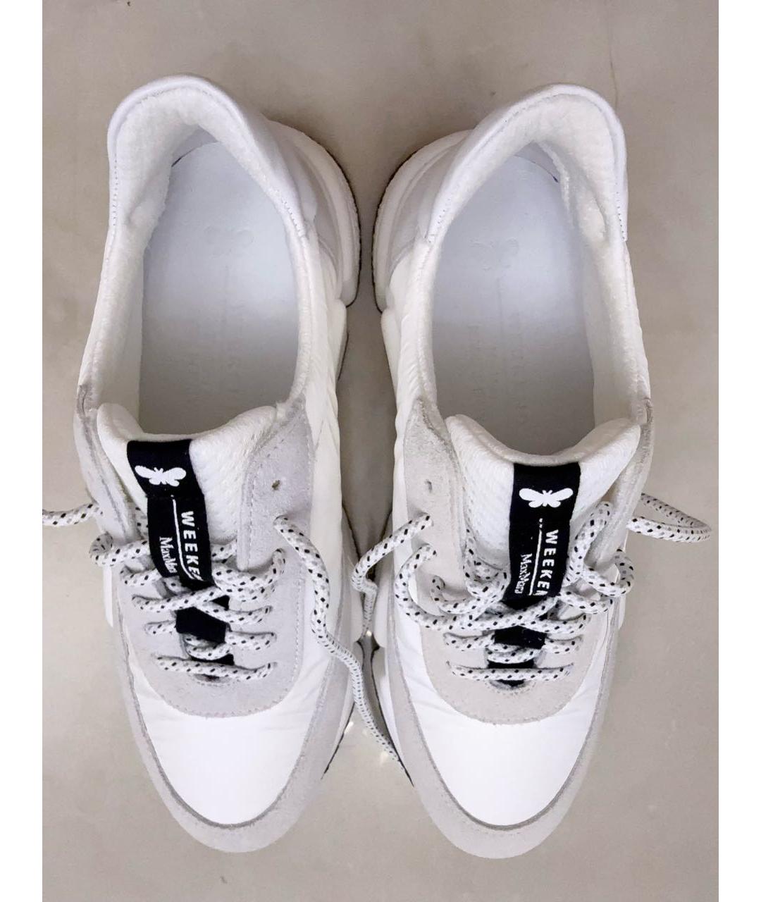 WEEKEND MAX MARA Белые кожаные кроссовки, фото 4