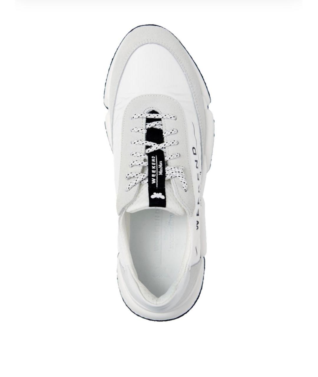 WEEKEND MAX MARA Белые кожаные кроссовки, фото 2