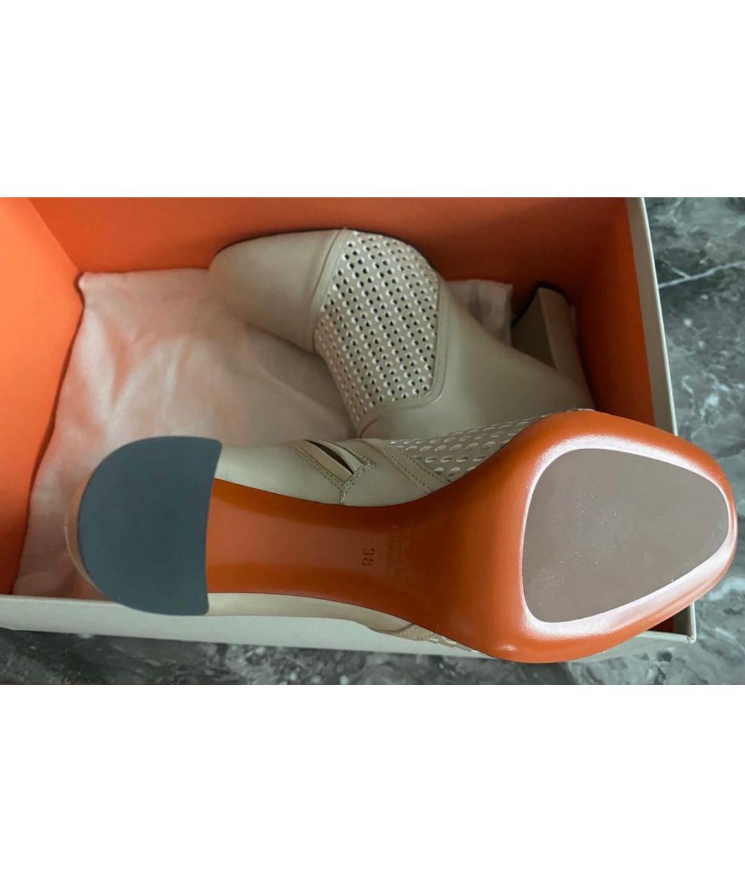 SANTONI Серые кожаные ботильоны, фото 6