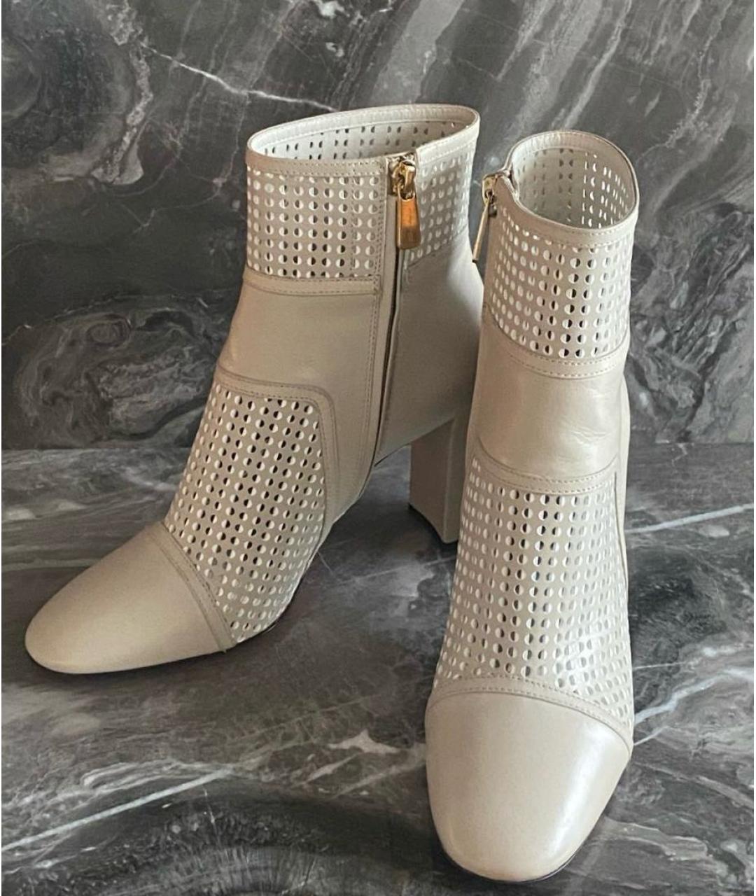 SANTONI Серые кожаные ботильоны, фото 2