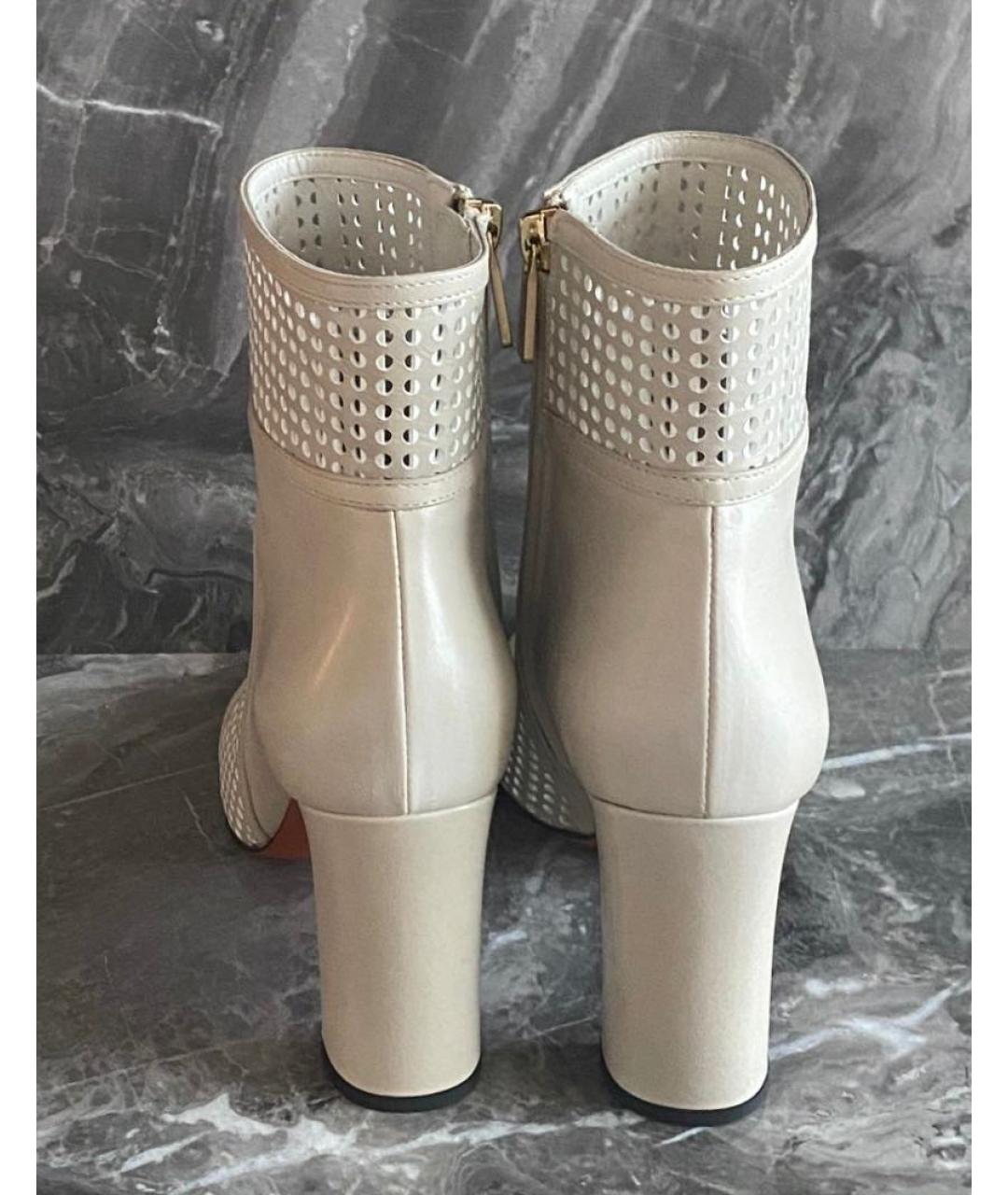 SANTONI Серые кожаные ботильоны, фото 5