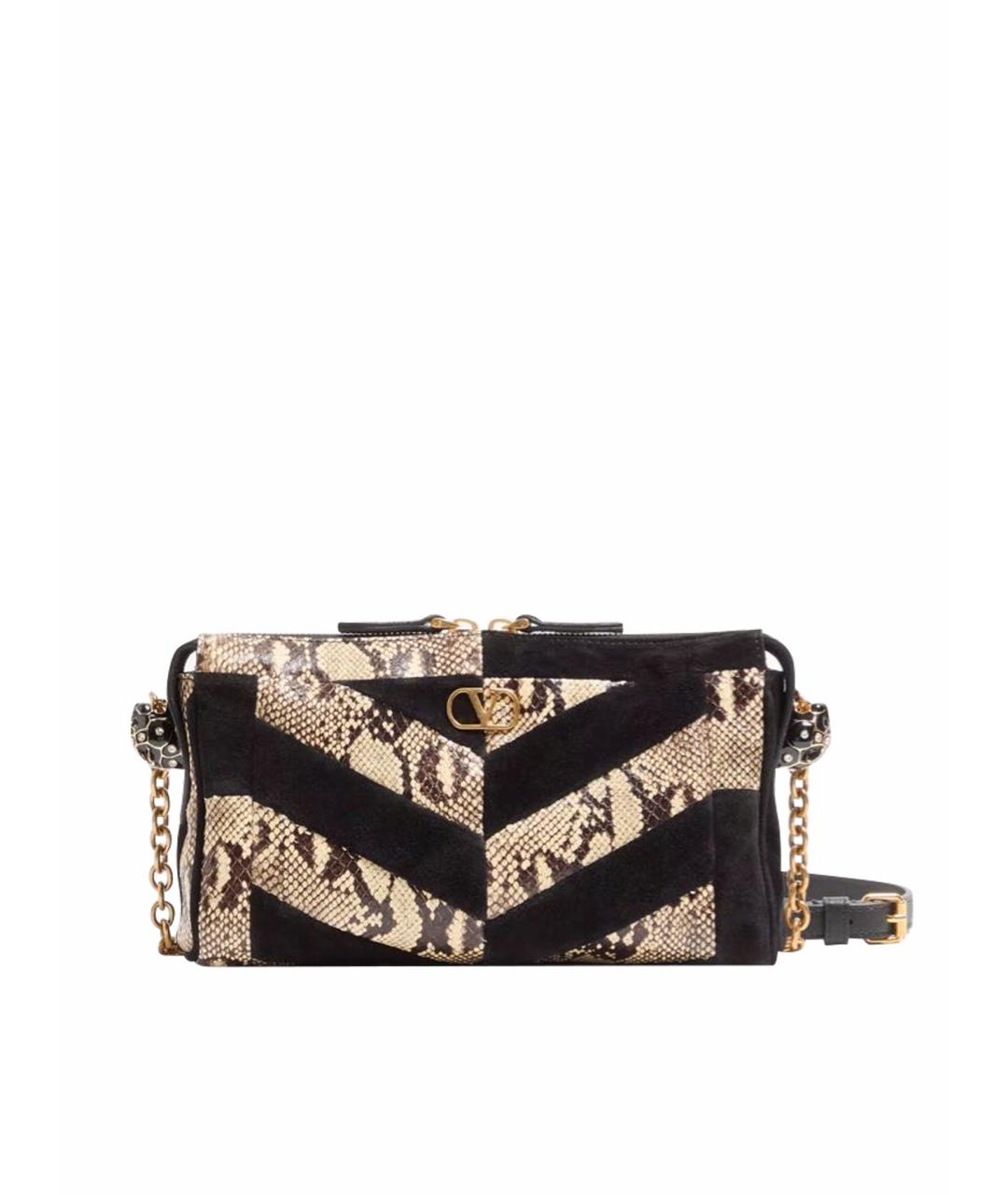 VALENTINO Коричневая кожаная сумка через плечо, фото 1