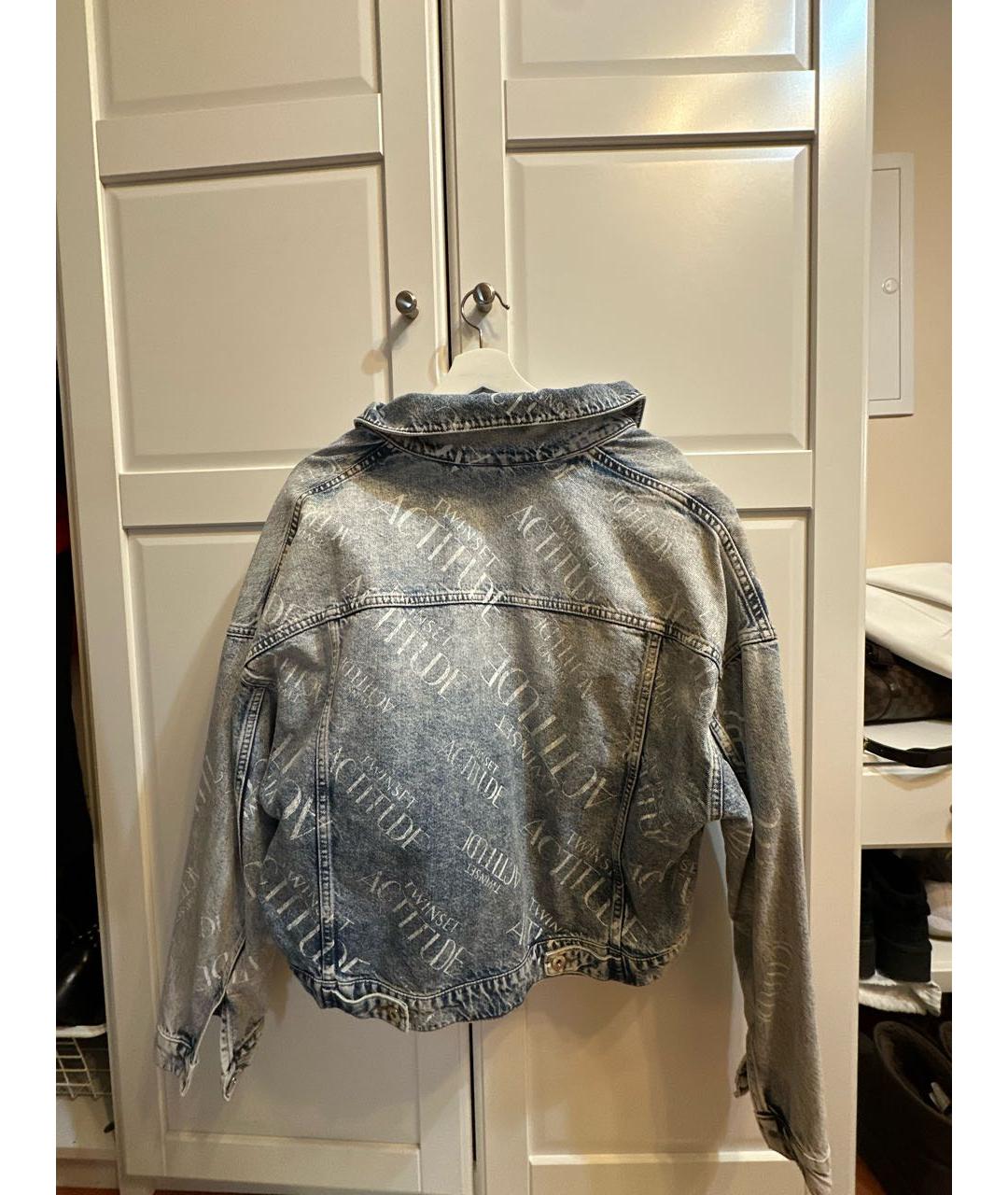 TWIN-SET Голубая деним куртка, фото 2