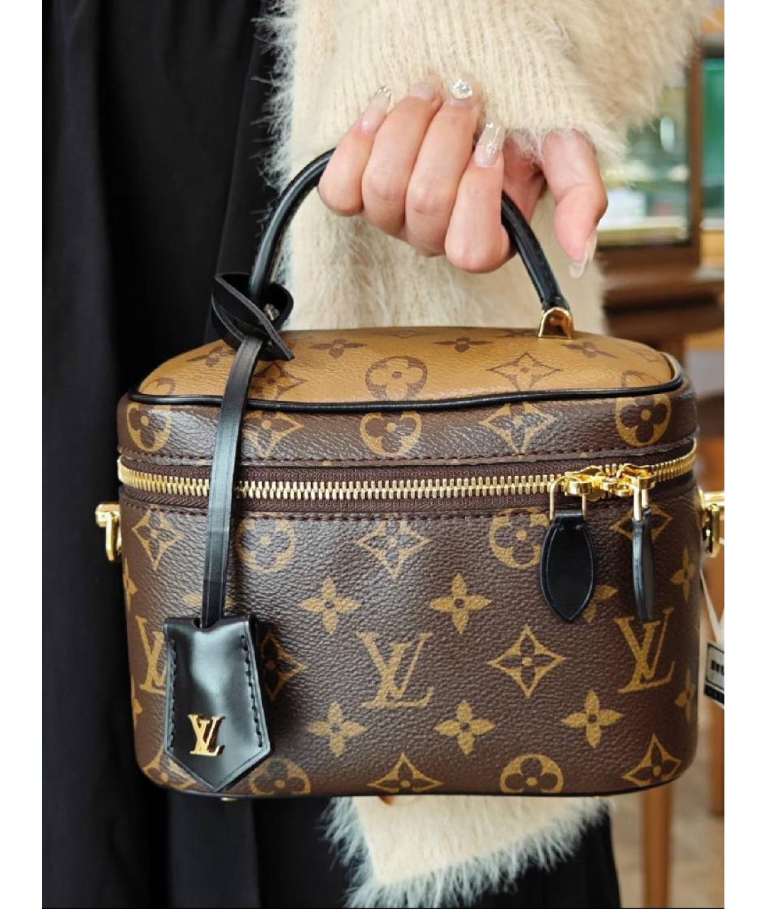 LOUIS VUITTON Коричневая сумка с короткими ручками, фото 8