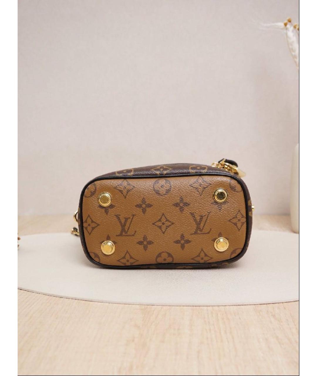 LOUIS VUITTON Коричневая сумка с короткими ручками, фото 4