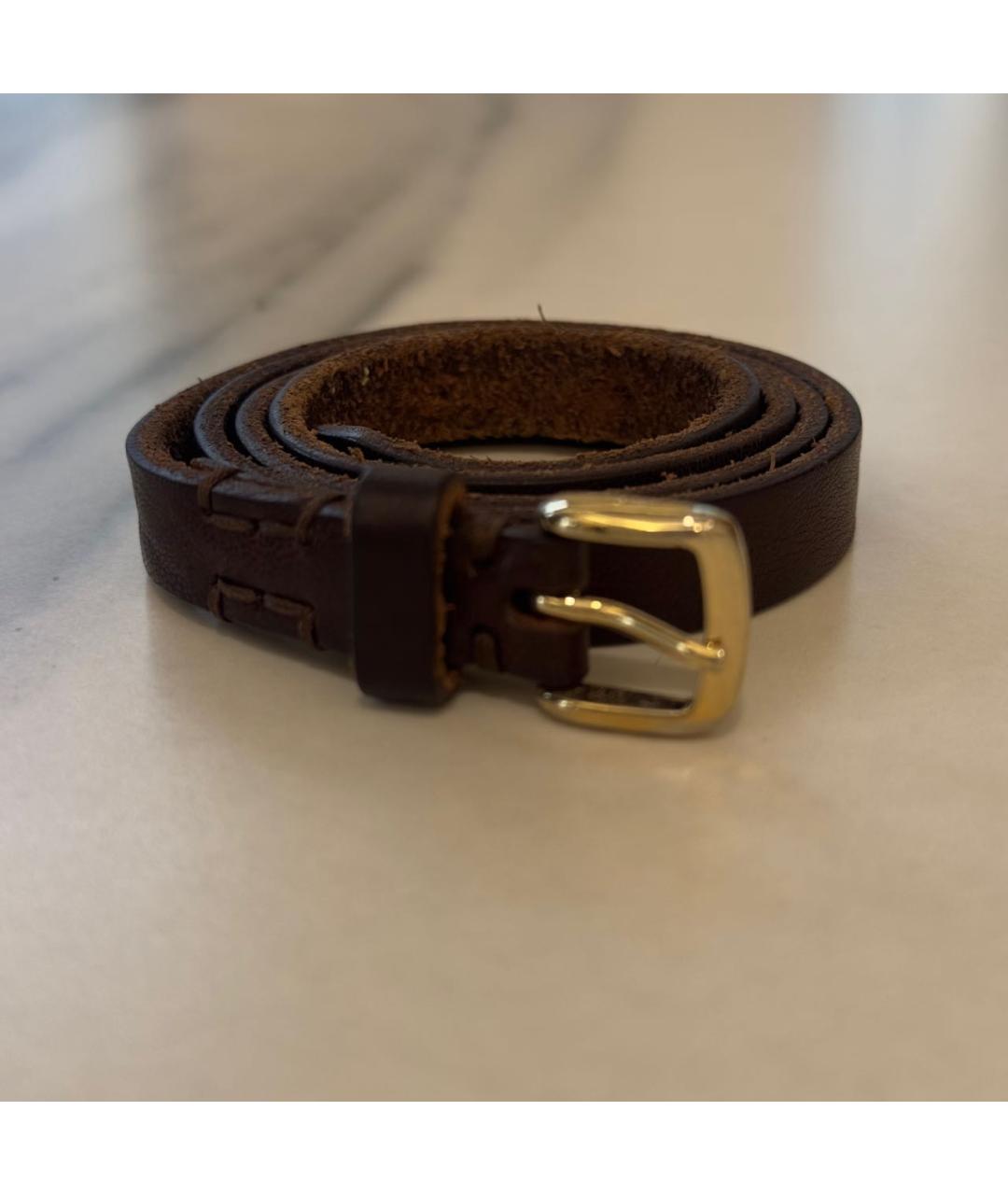 DOLCE&GABBANA Коричневый кожаный ремень, фото 9