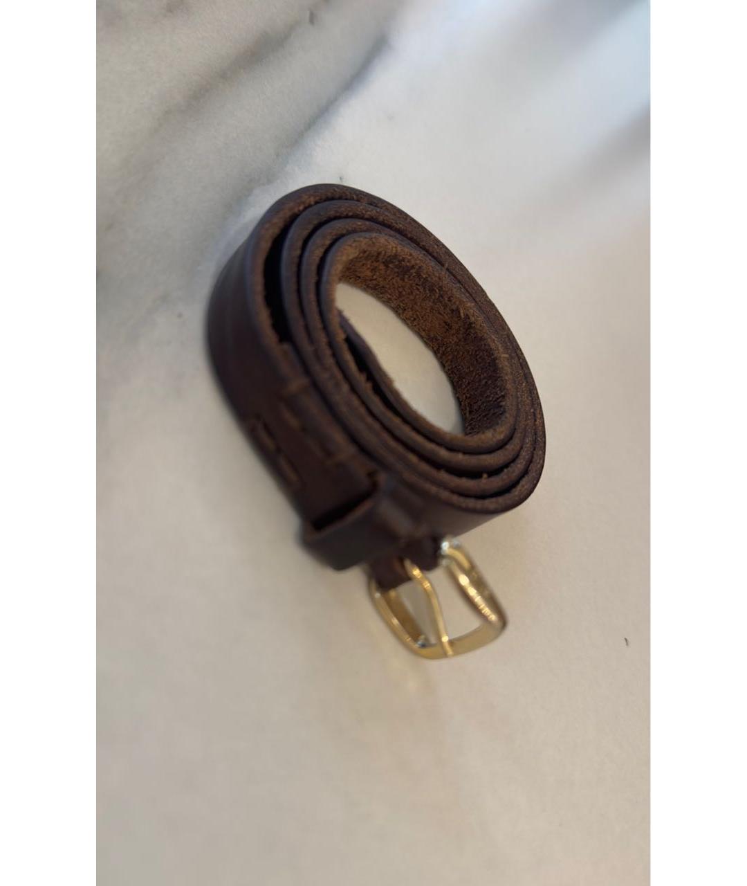 DOLCE&GABBANA Коричневый кожаный ремень, фото 2
