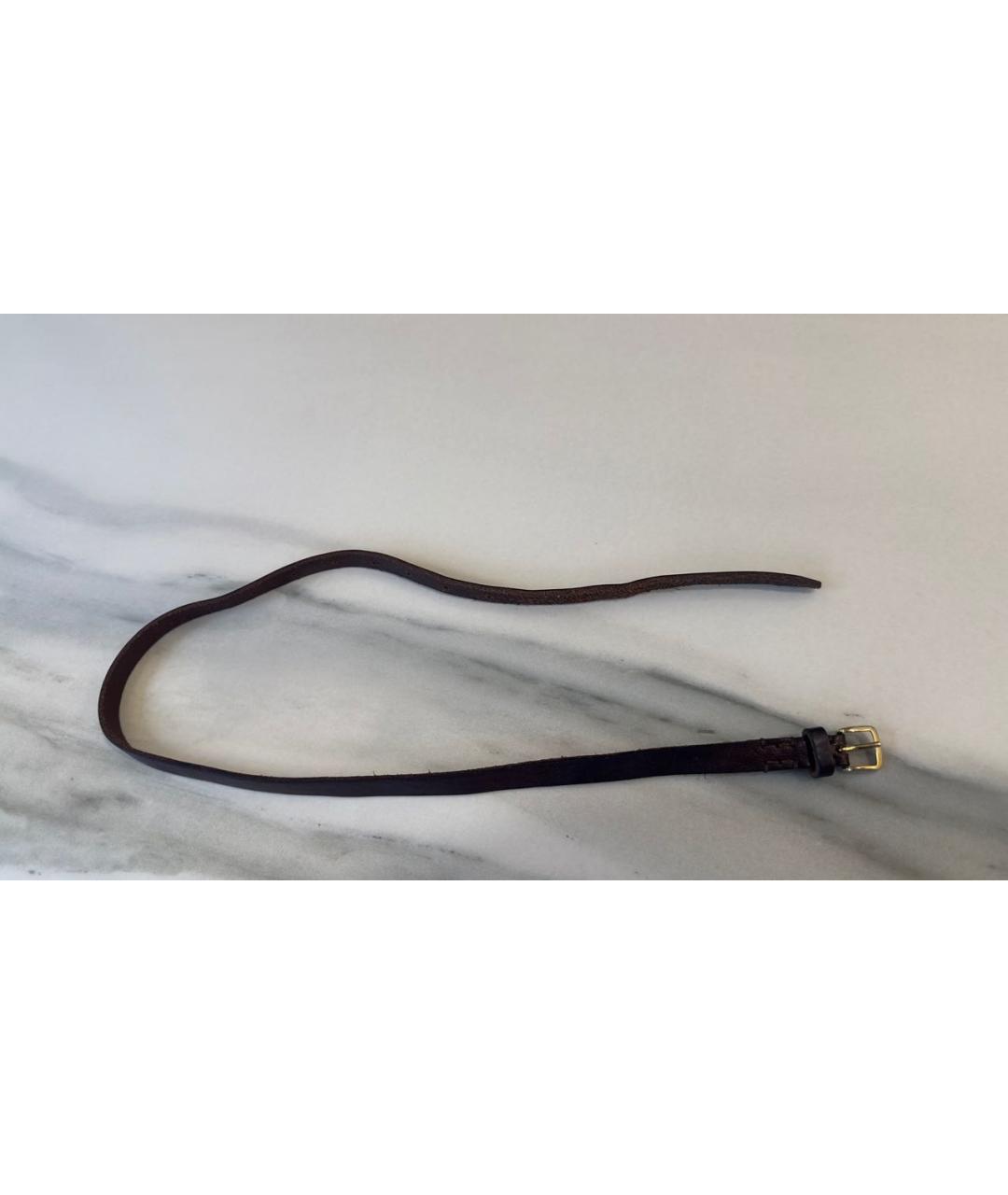 DOLCE&GABBANA Коричневый кожаный ремень, фото 6