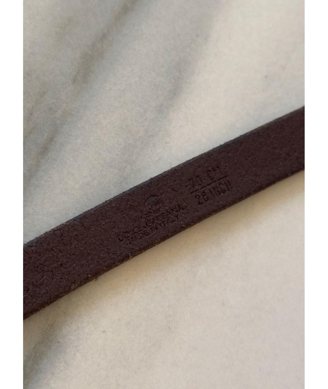 DOLCE&GABBANA Коричневый кожаный ремень, фото 3