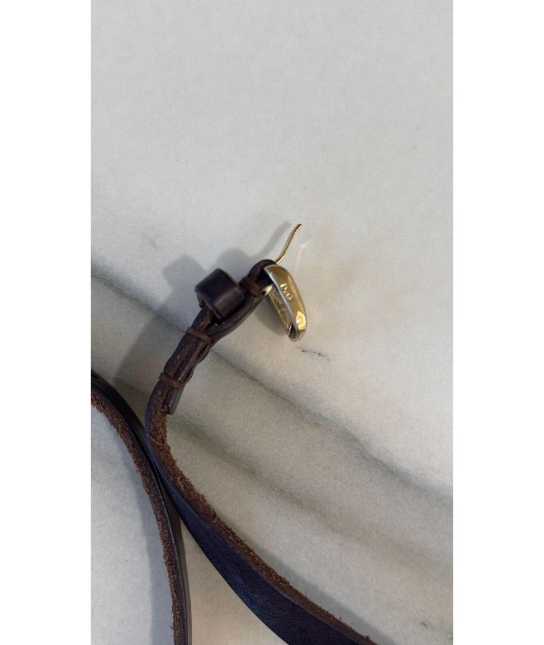 DOLCE&GABBANA Коричневый кожаный ремень, фото 8