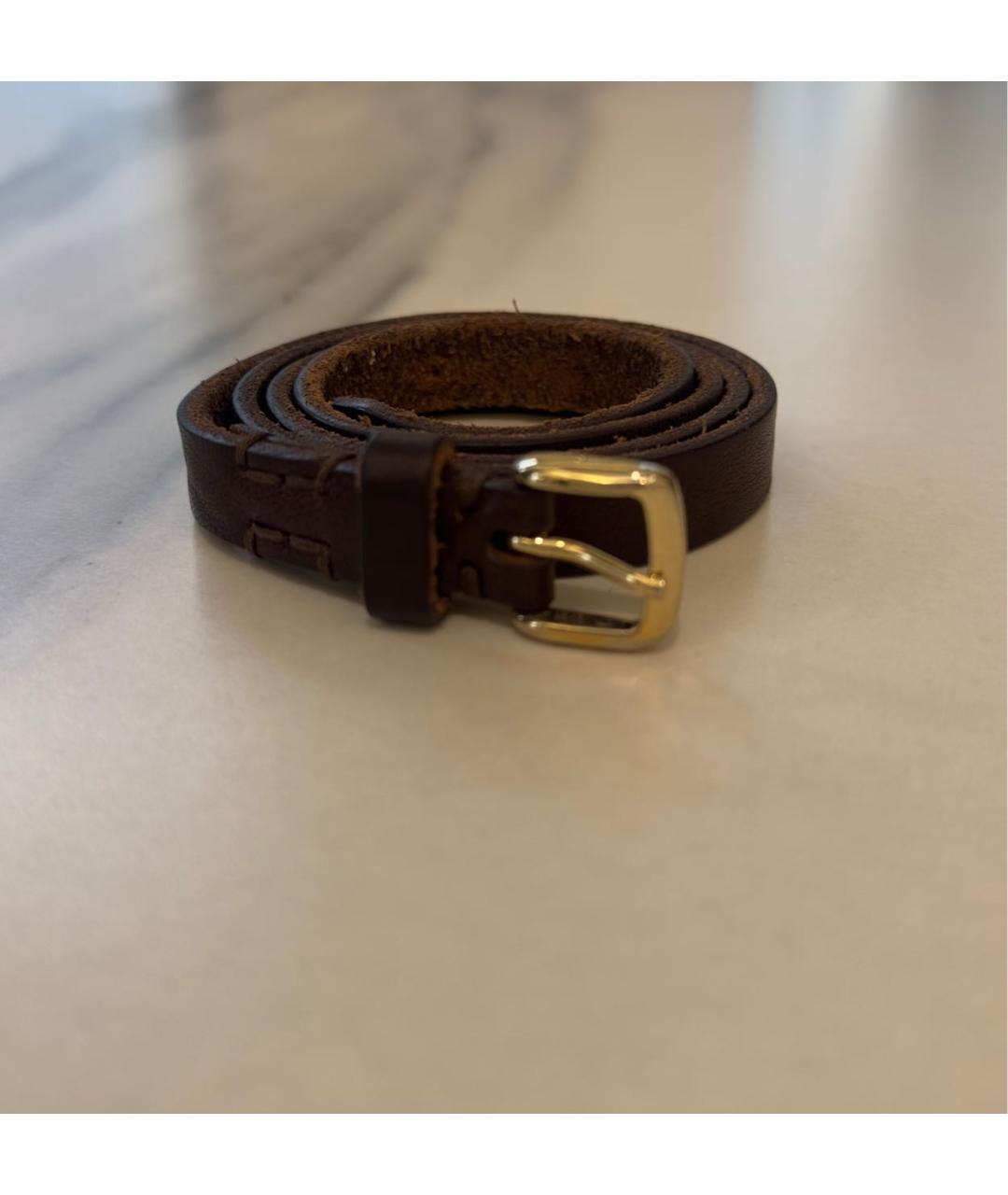 DOLCE&GABBANA Коричневый кожаный ремень, фото 4