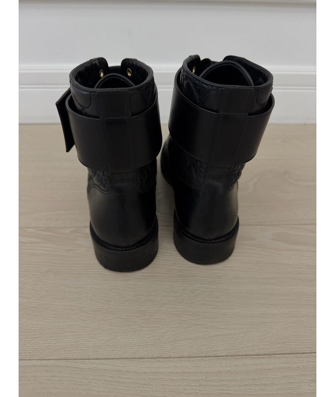 LOUIS VUITTON Черные кожаные ботинки, фото 4