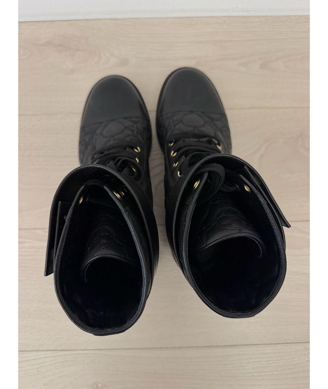 LOUIS VUITTON Черные кожаные ботинки, фото 3