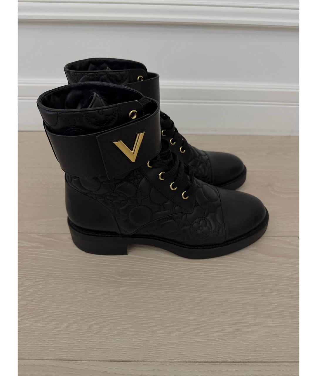 LOUIS VUITTON Черные кожаные ботинки, фото 9