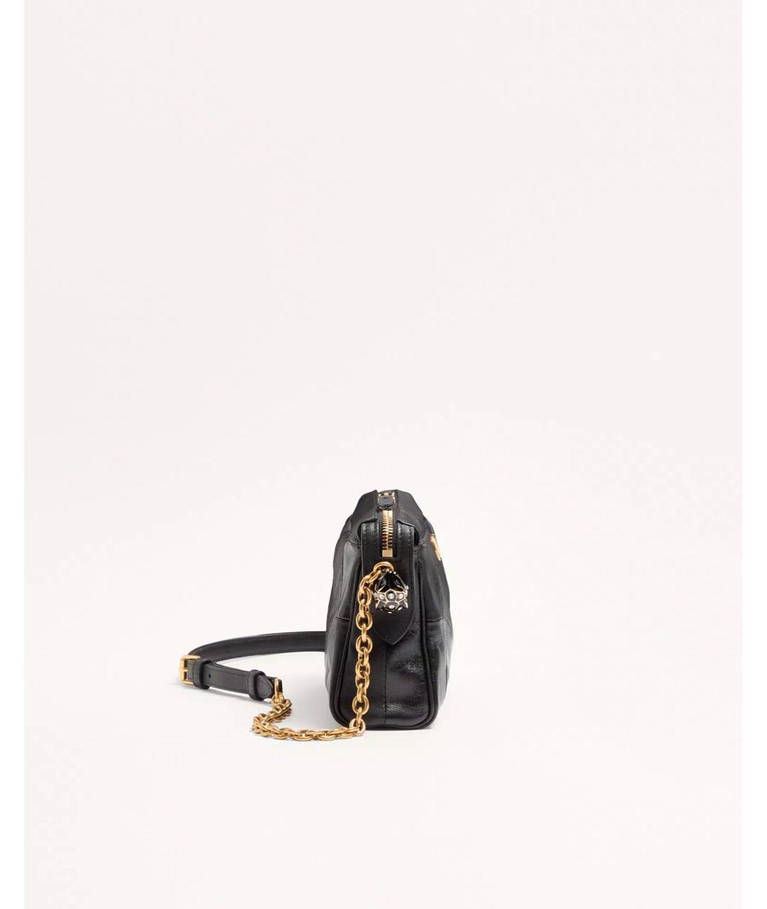 VALENTINO Черная кожаная сумка через плечо, фото 3