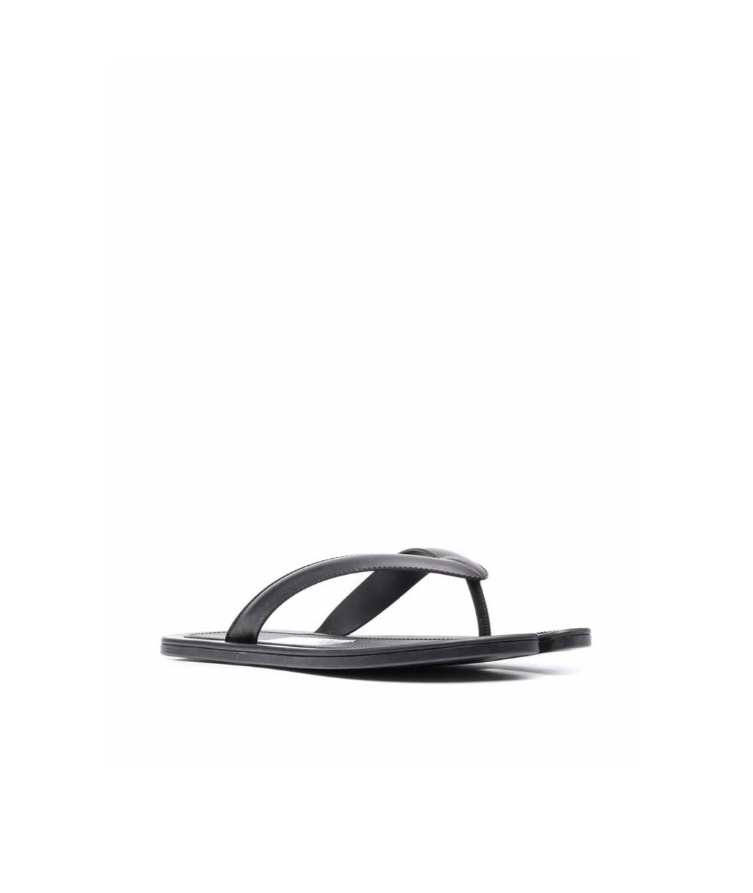 MAISON MARGIELA Черные кожаные босоножки, фото 5