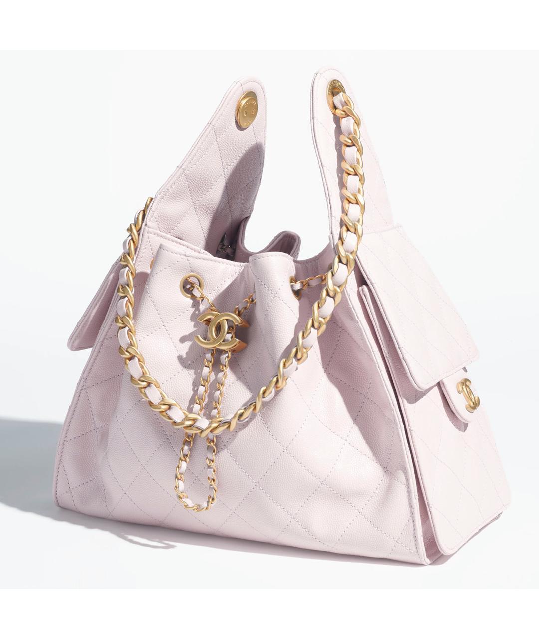 CHANEL Розовая кожаная сумка тоут, фото 2