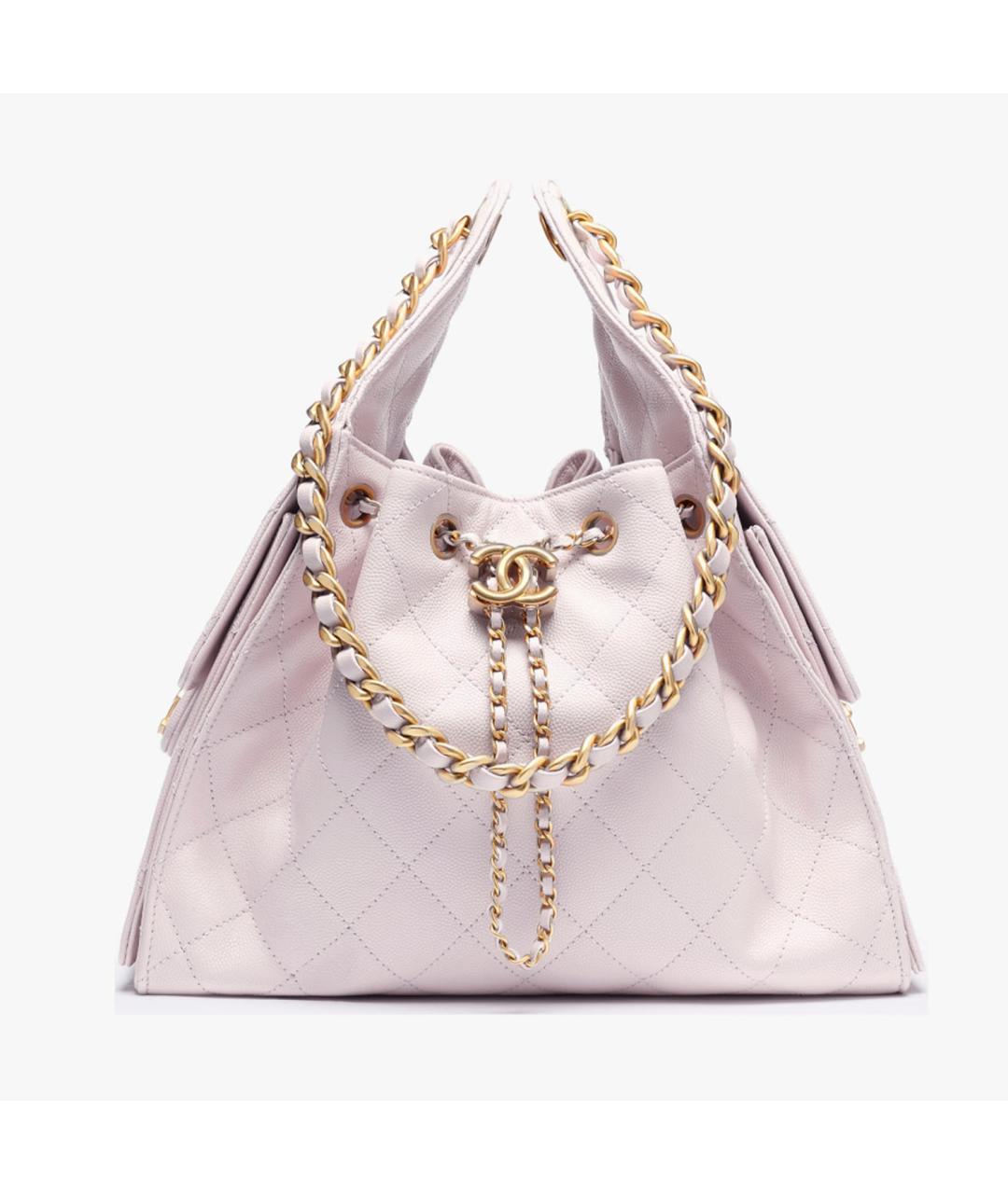 CHANEL Розовая кожаная сумка тоут, фото 3