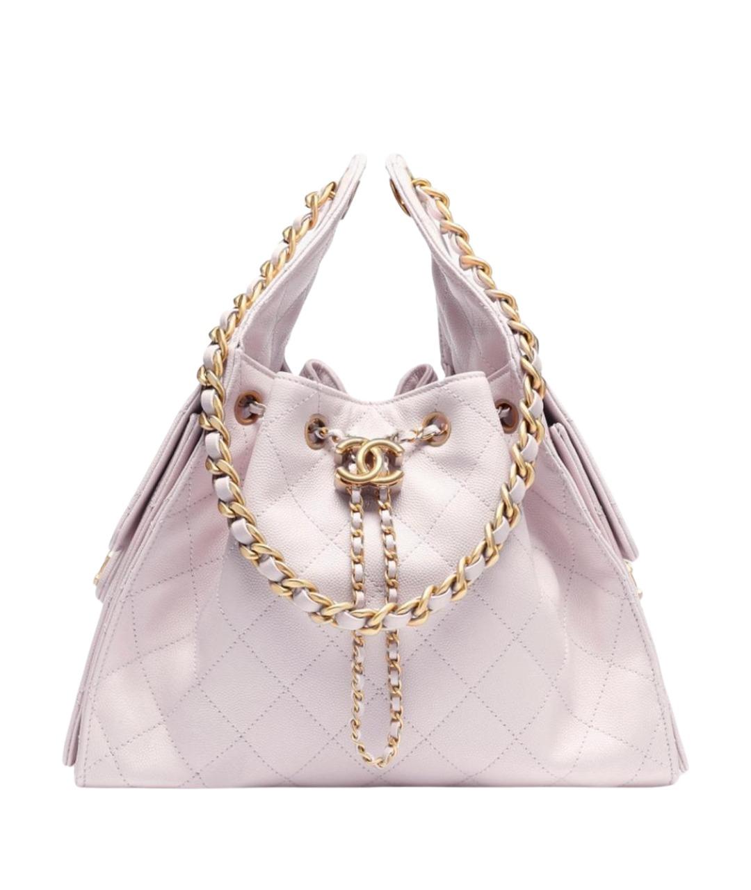 CHANEL Розовая кожаная сумка тоут, фото 1