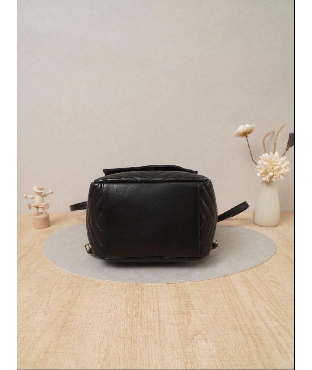 SAINT LAURENT Черный кожаный рюкзак, фото 4