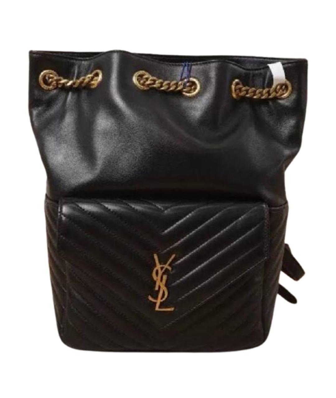 SAINT LAURENT Черный кожаный рюкзак, фото 1