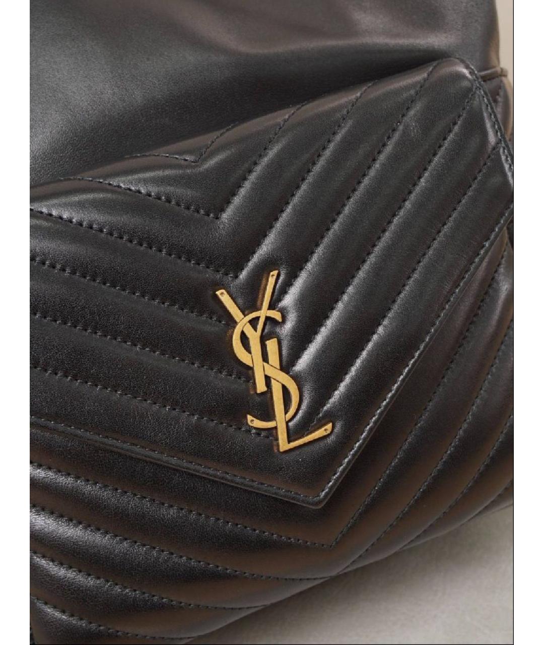 SAINT LAURENT Черный кожаный рюкзак, фото 7