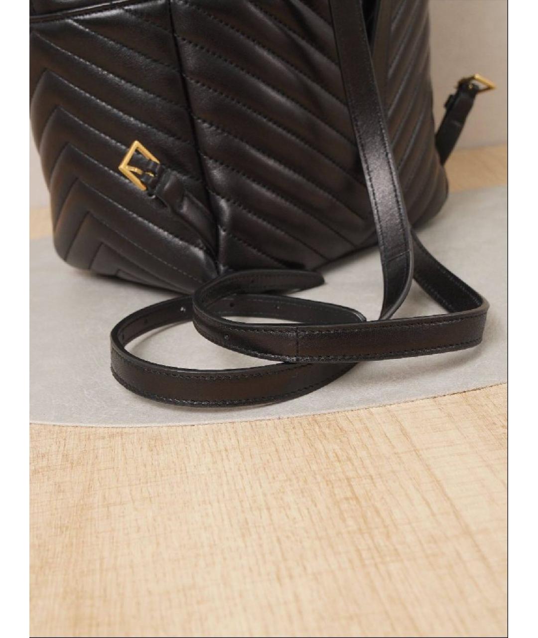 SAINT LAURENT Черный кожаный рюкзак, фото 6