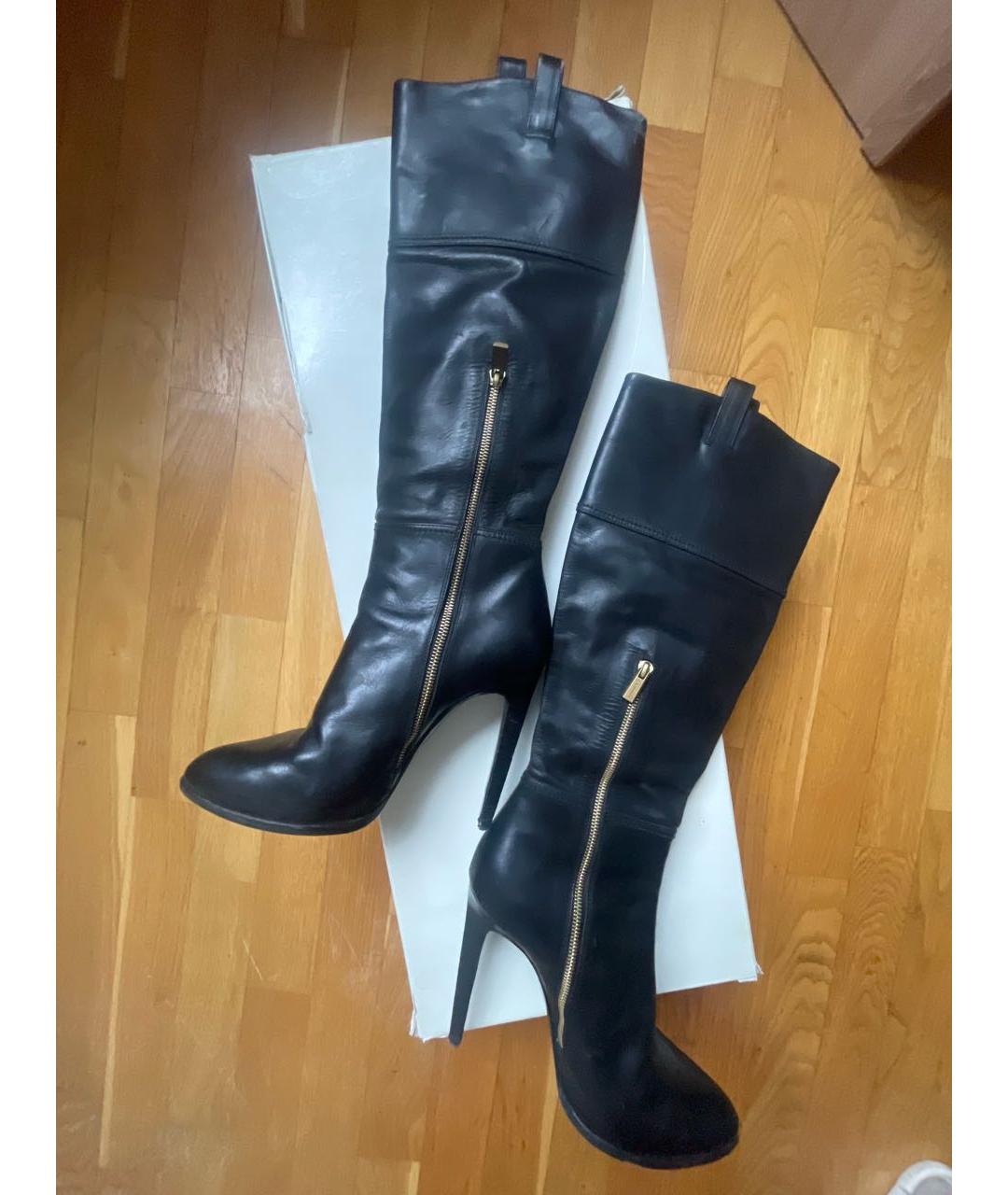 EMILIO PUCCI Черные кожаные сапоги, фото 2