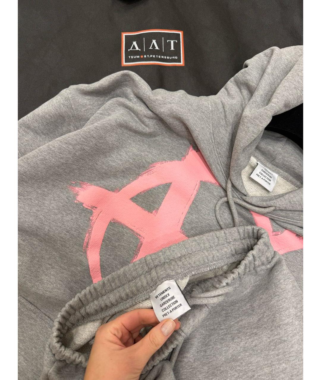 VETEMENTS Серый хлопковый костюм с брюками, фото 6