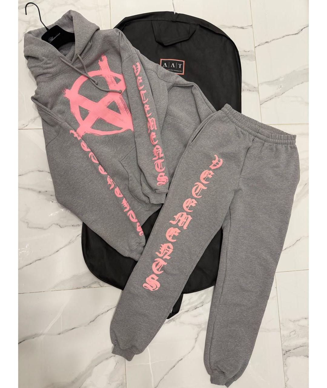 VETEMENTS Серый хлопковый костюм с брюками, фото 4