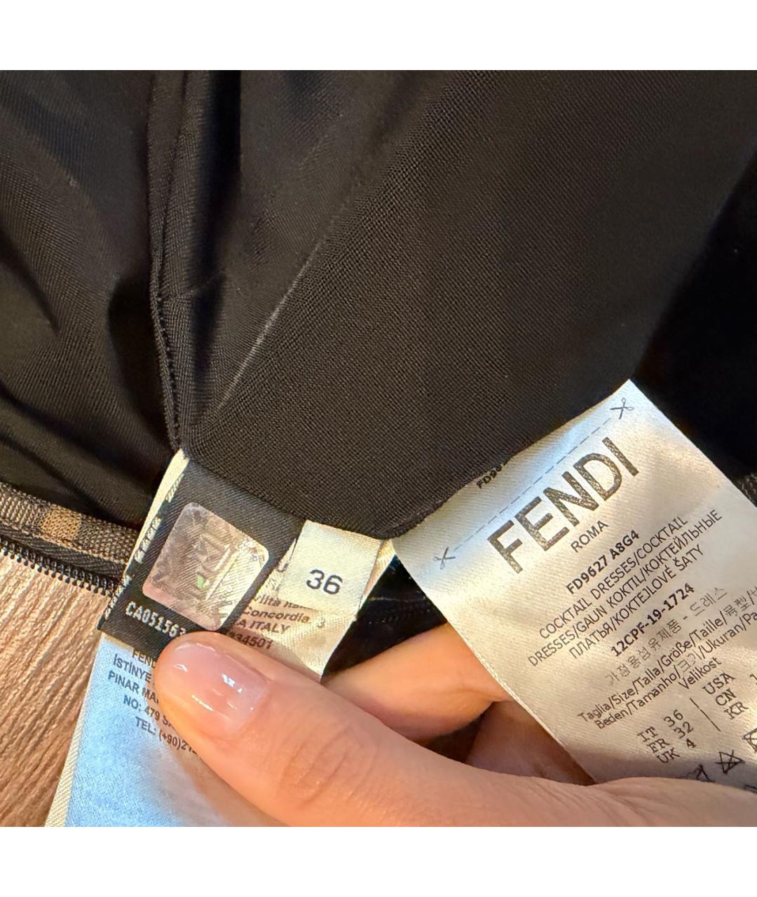 FENDI Бежевое повседневное платье, фото 4