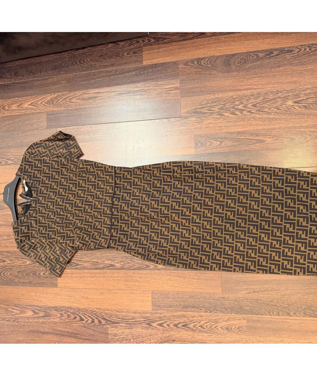 FENDI Бежевое повседневное платье, фото 3