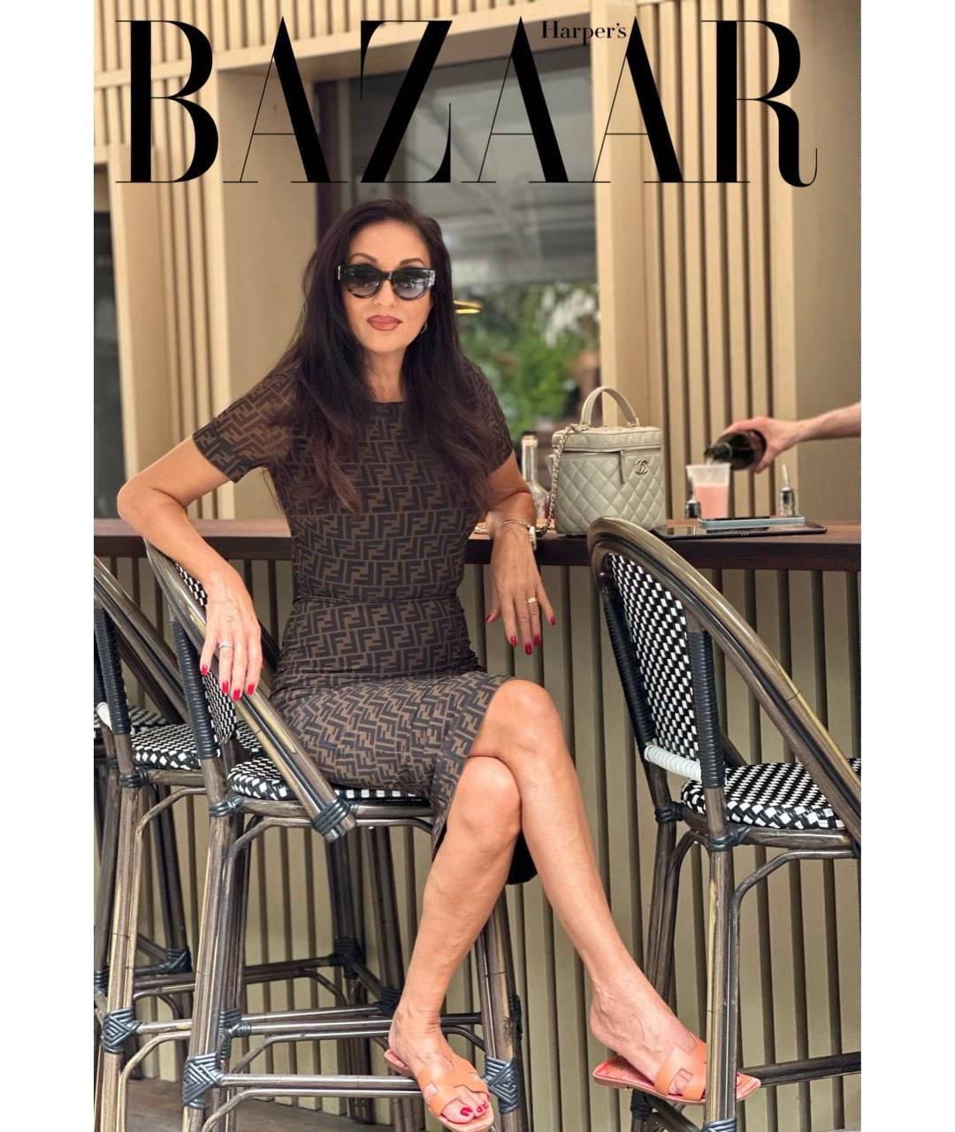 FENDI Бежевое повседневное платье, фото 6