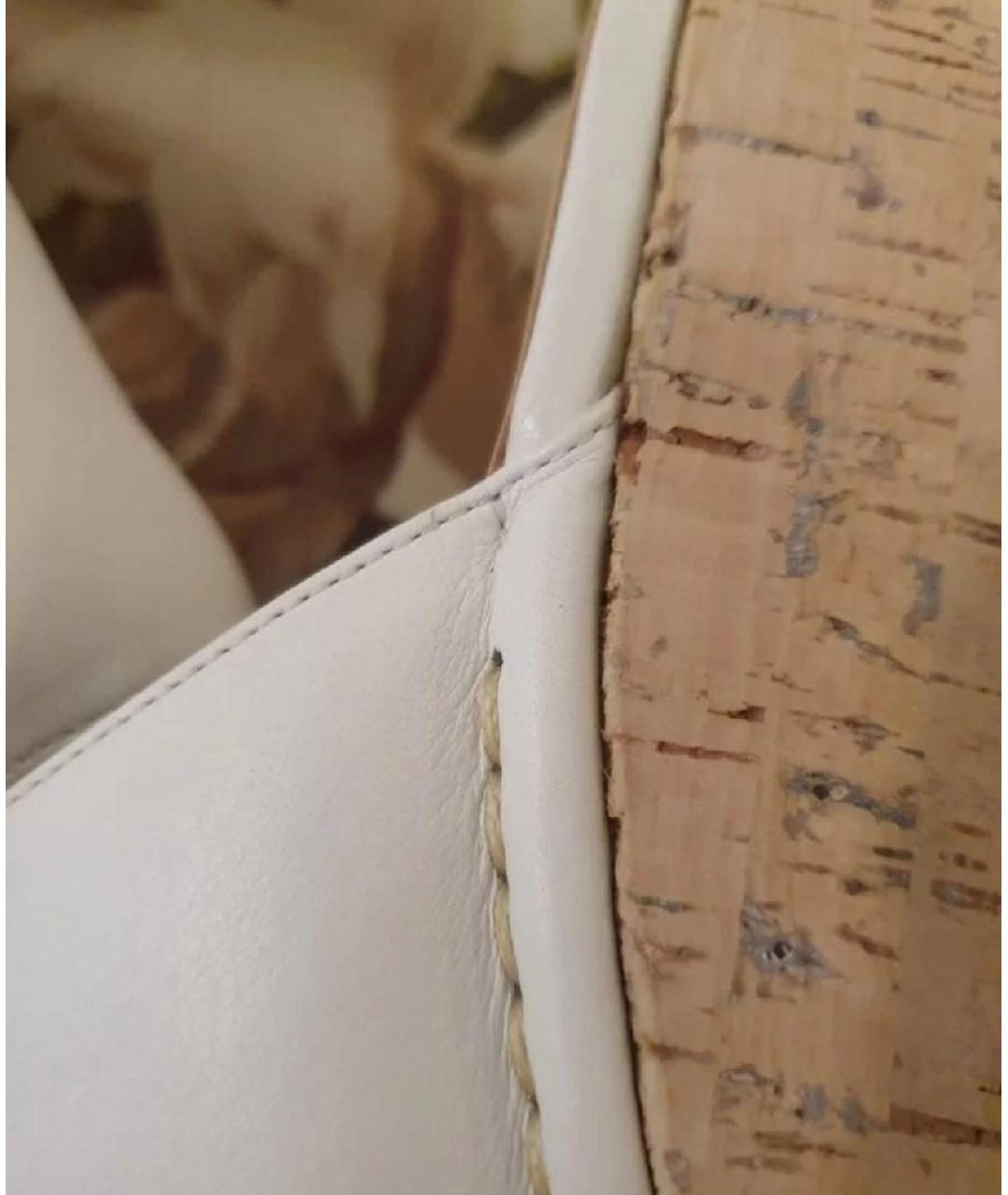 CHANEL Белые кожаные сабо, фото 7