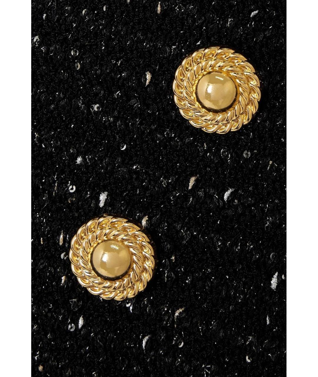 BALMAIN Черная твидовая юбка мини, фото 4