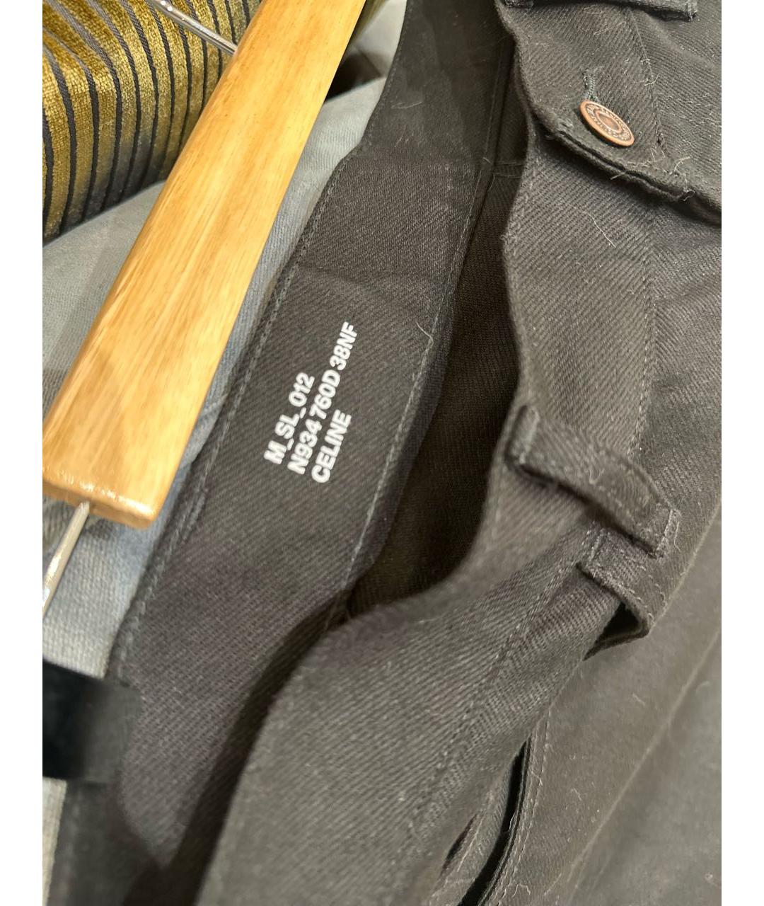 CELINE Черные хлопковые джинсы скинни, фото 6