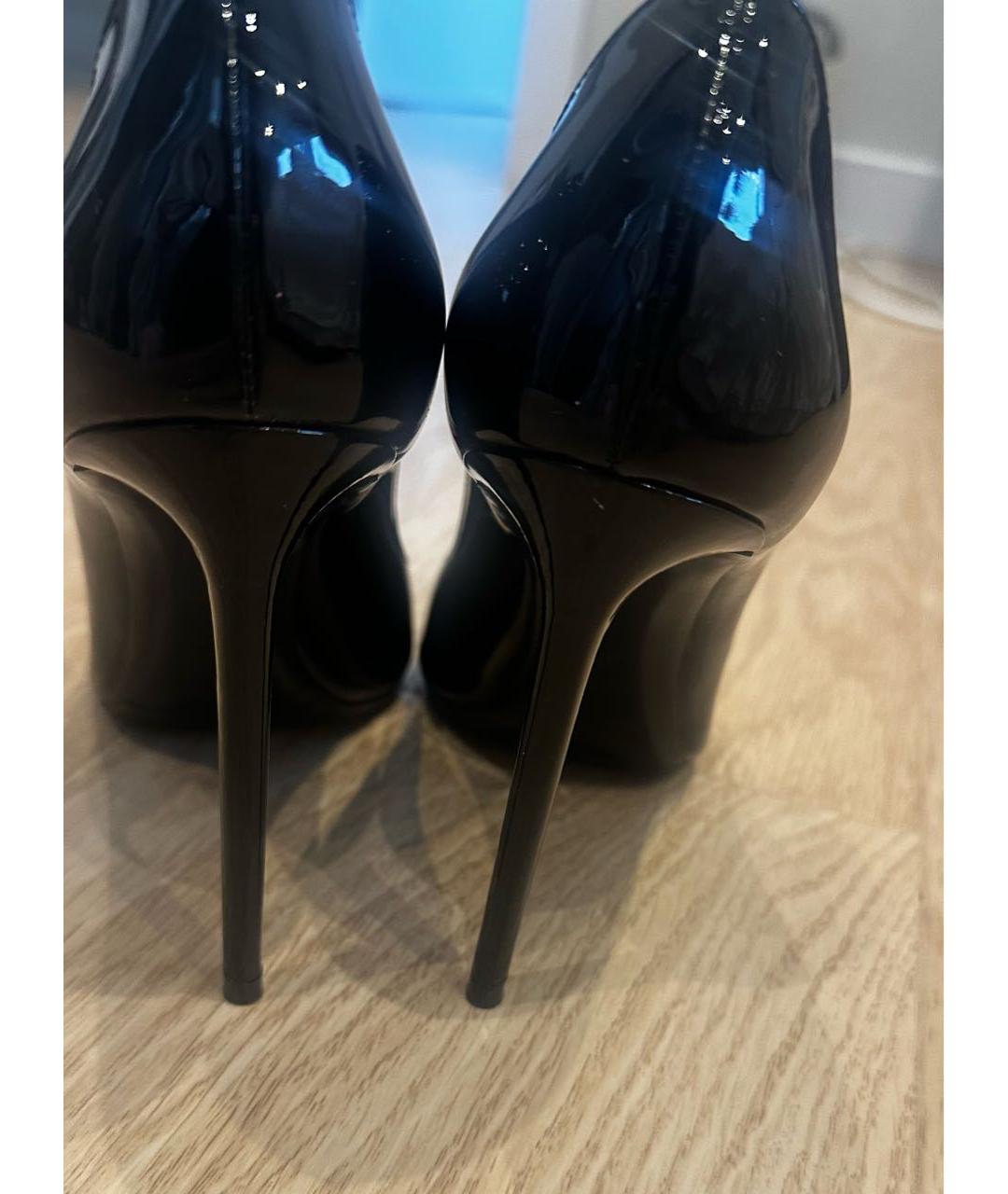 SAINT LAURENT Черные туфли из лакированной кожи, фото 4