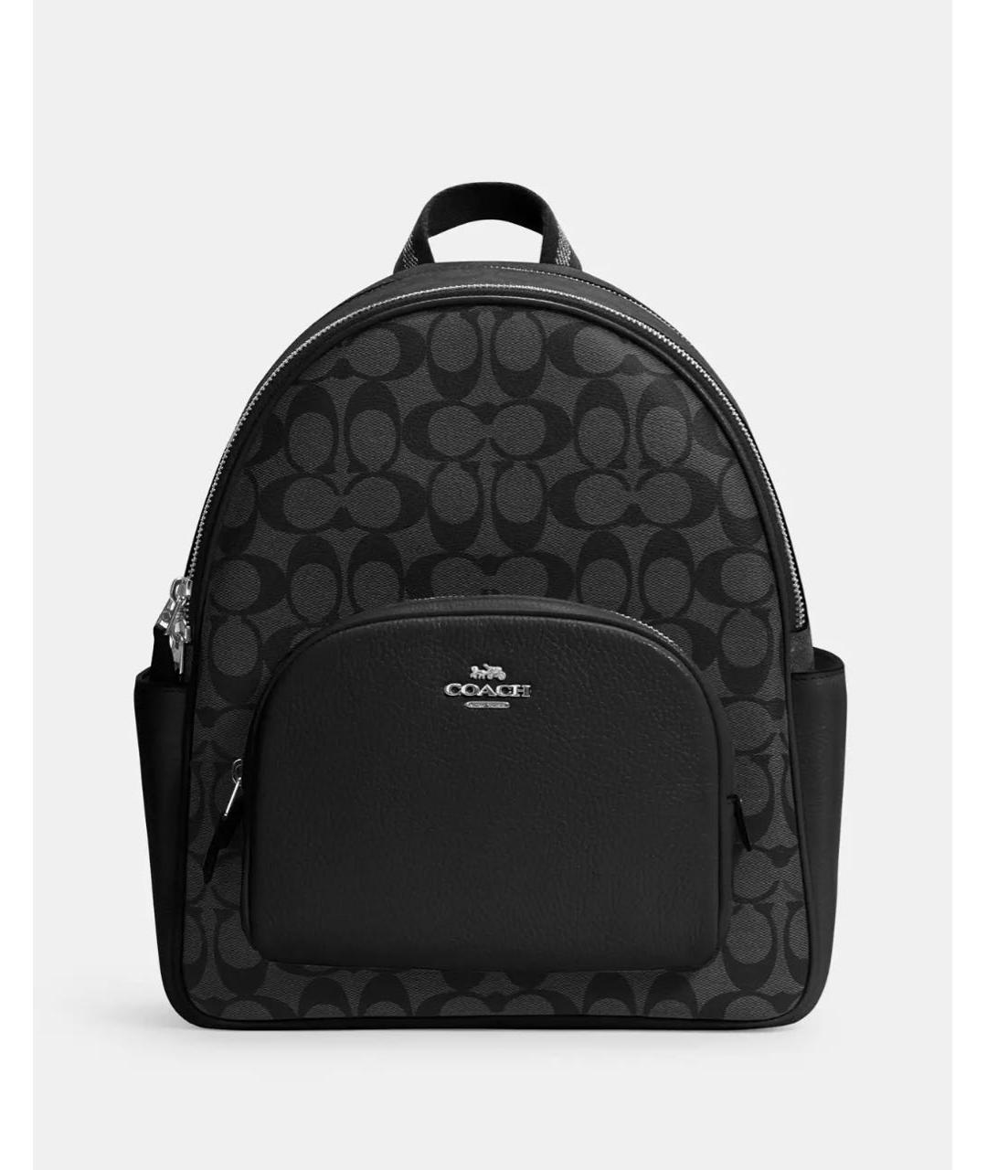 COACH Черный кожаный рюкзак, фото 8