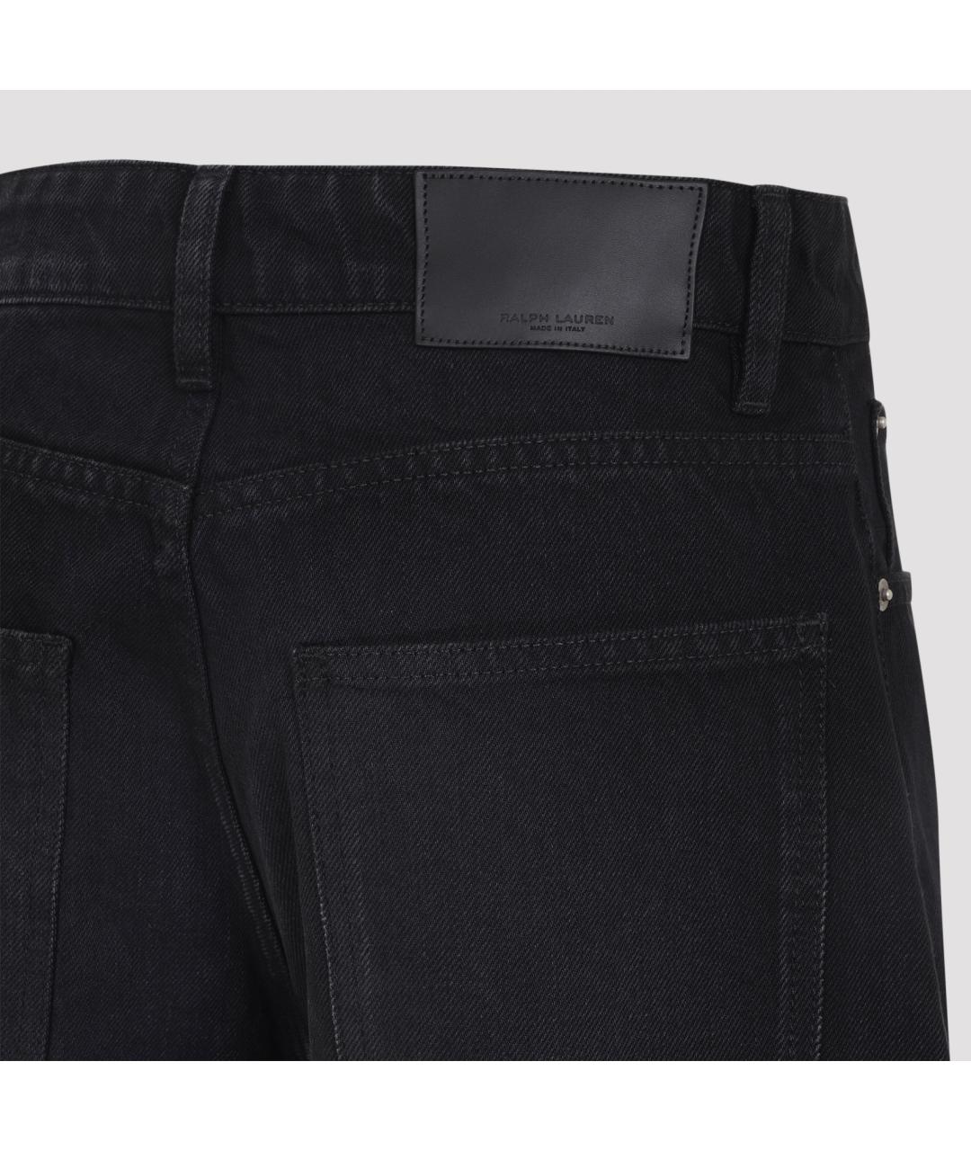 RALPH LAUREN COLLECTION Черные хлопковые прямые джинсы, фото 3