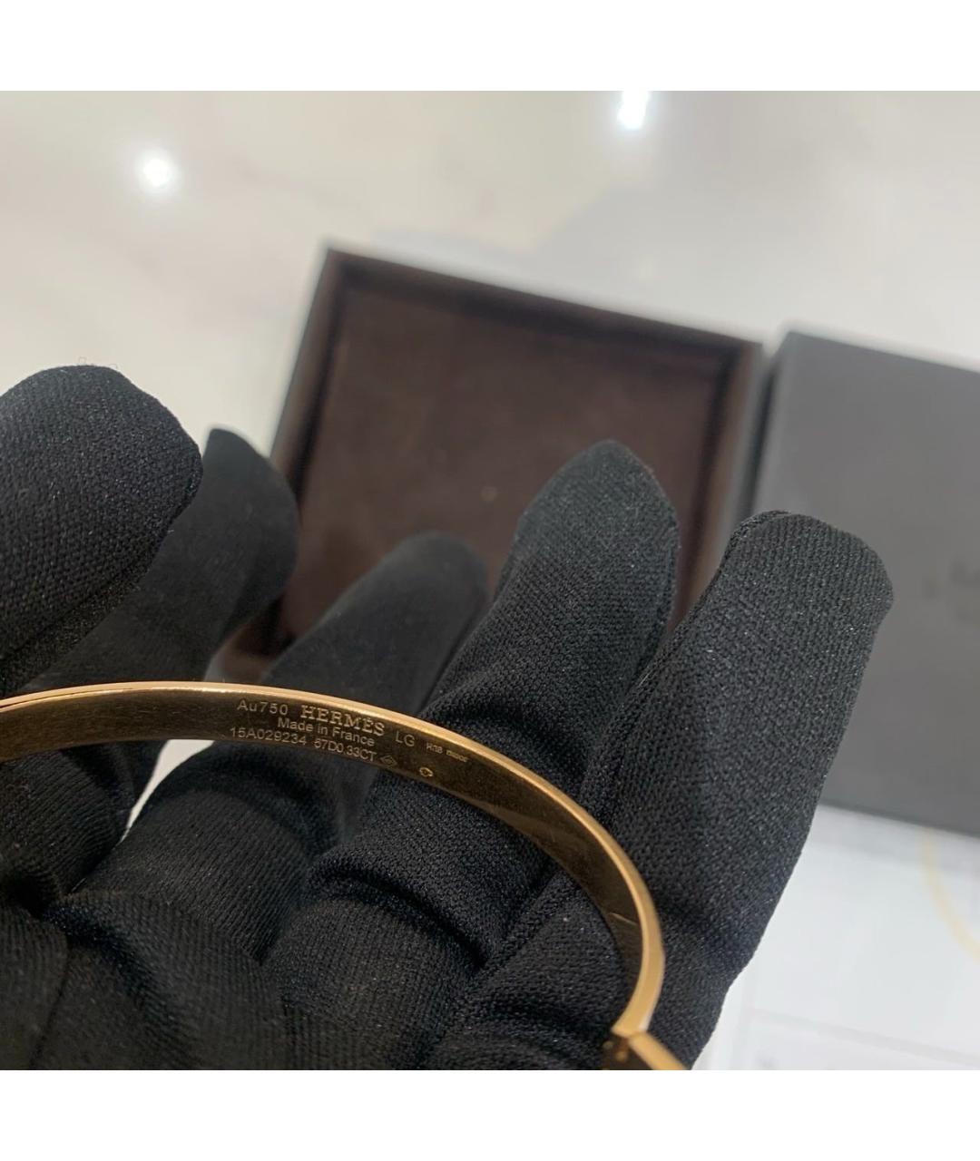 HERMES Золотой браслет из розового золота, фото 4