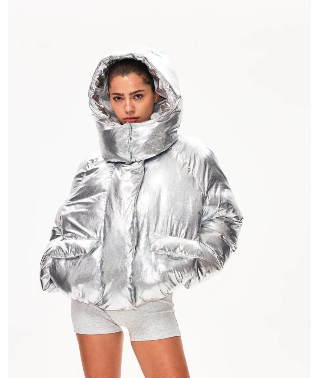KHY Серебрянный полиэстеровый пуховик, фото 4