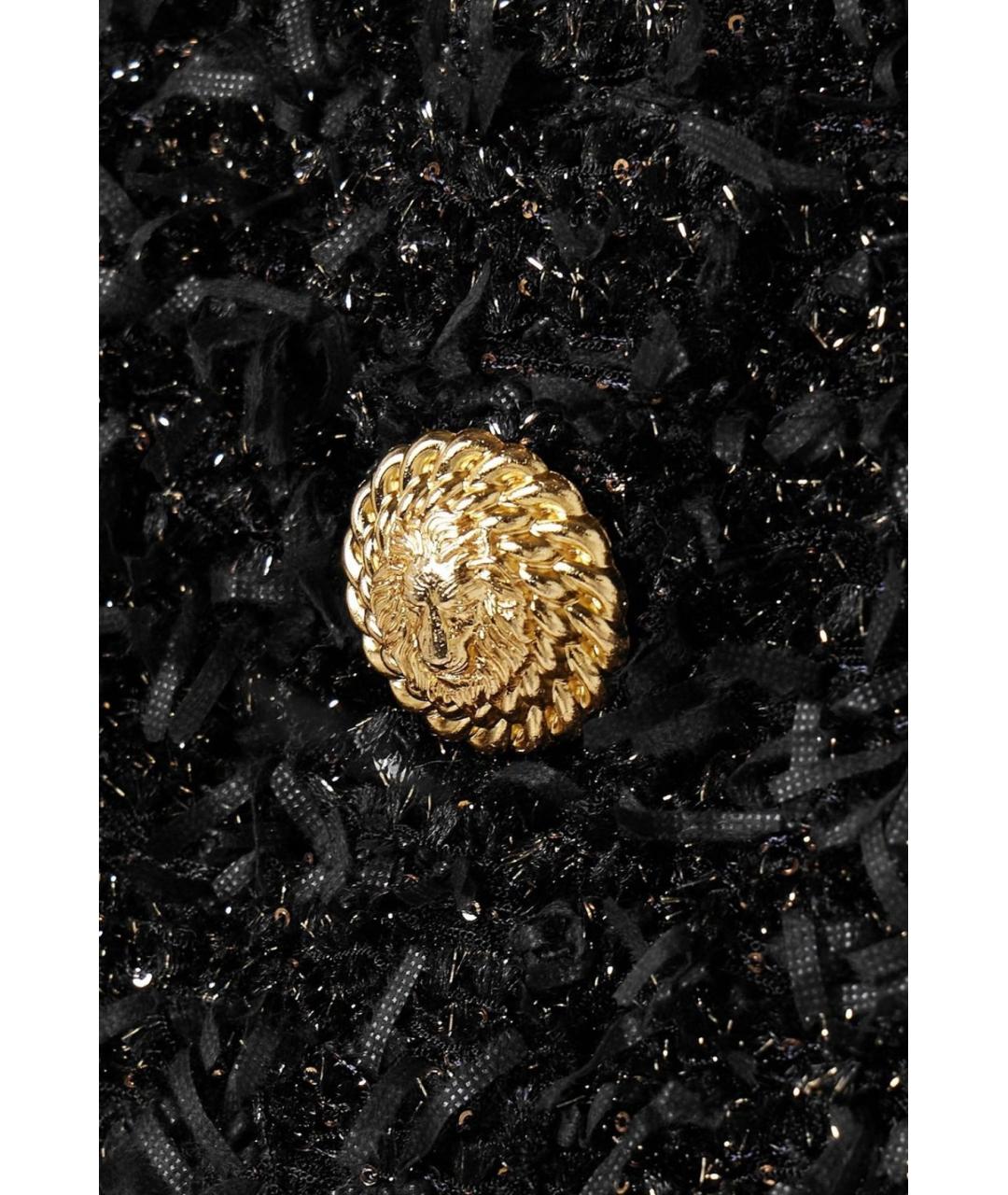 BALMAIN Черная твидовая майка, фото 5