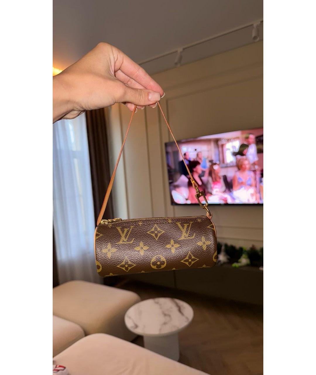 LOUIS VUITTON Коричневая сумка с короткими ручками, фото 5