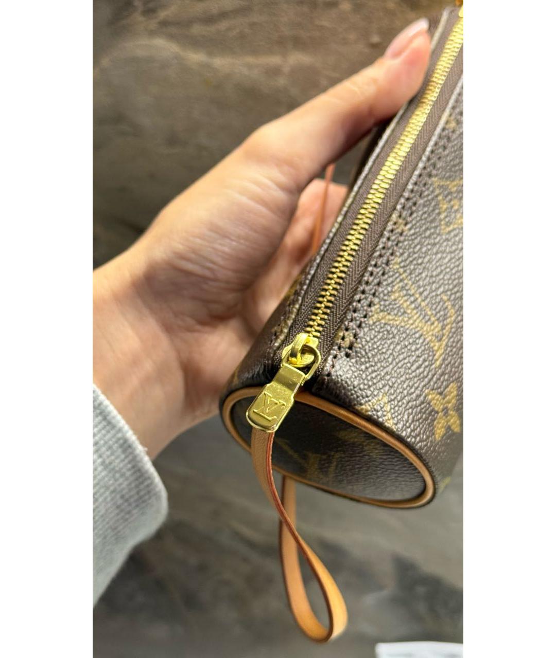 LOUIS VUITTON Коричневая сумка с короткими ручками, фото 4