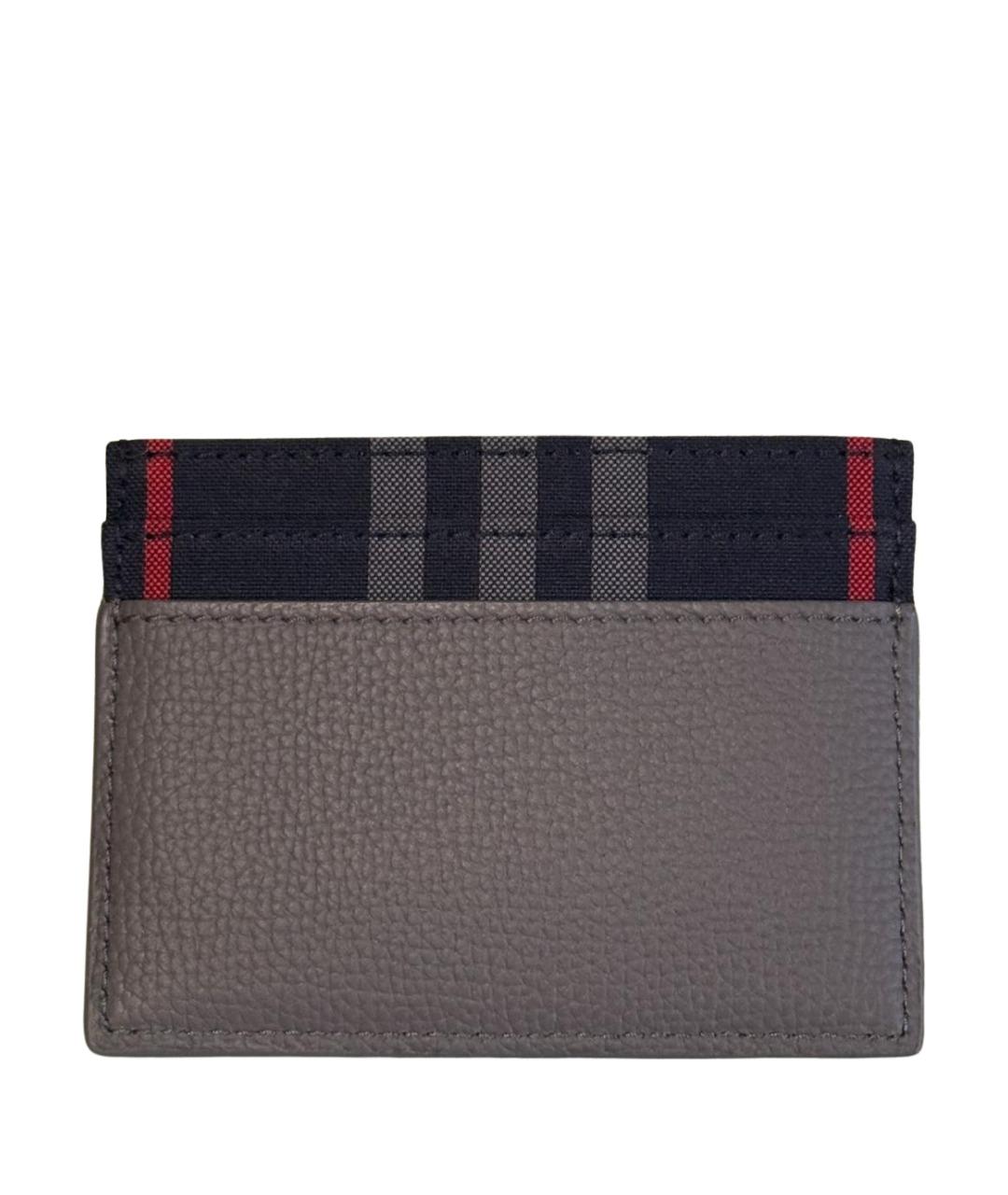 BURBERRY Серый кожаный кардхолдер, фото 1