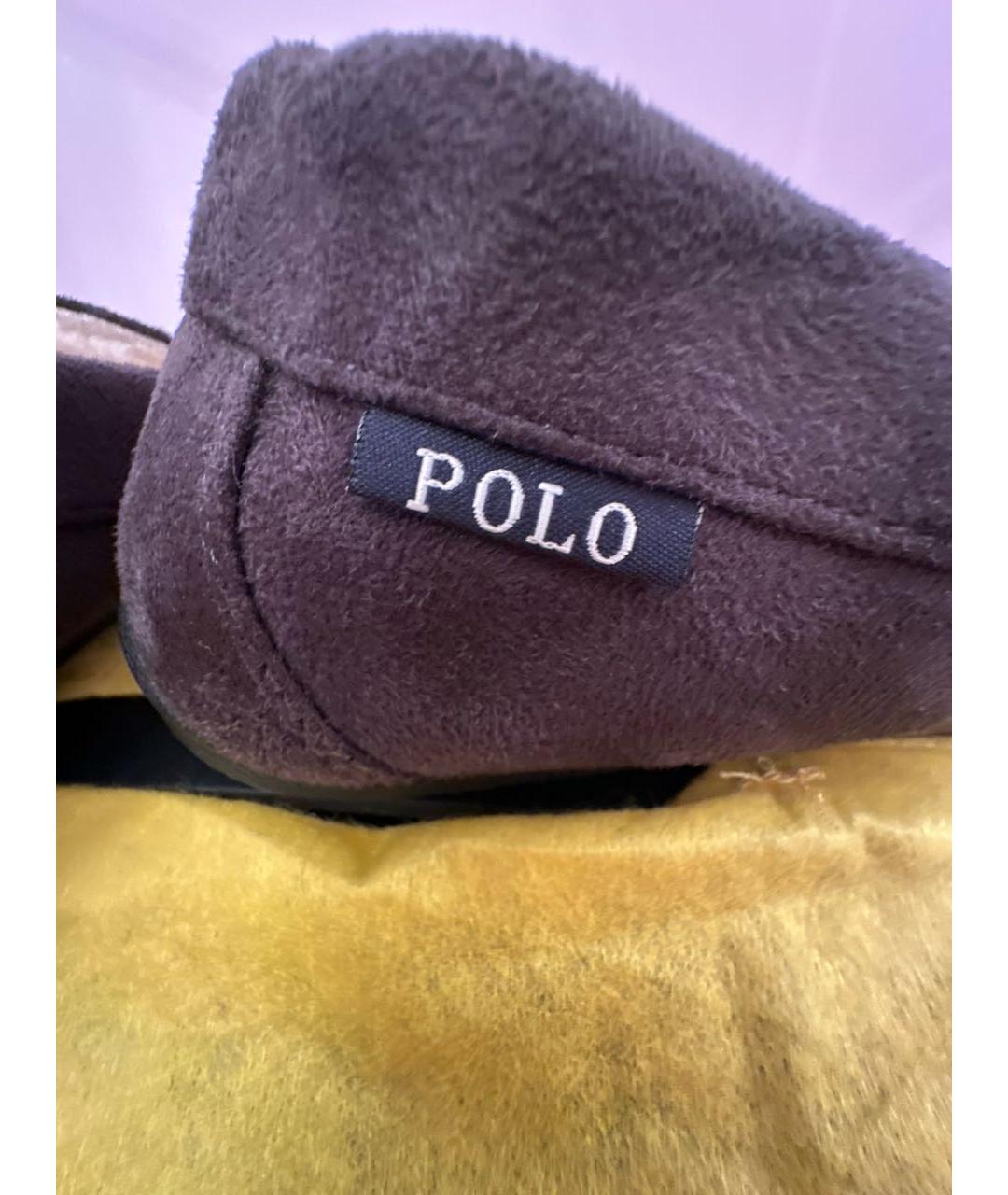 POLO RALPH LAUREN Коричневые замшевые мокасины, фото 7
