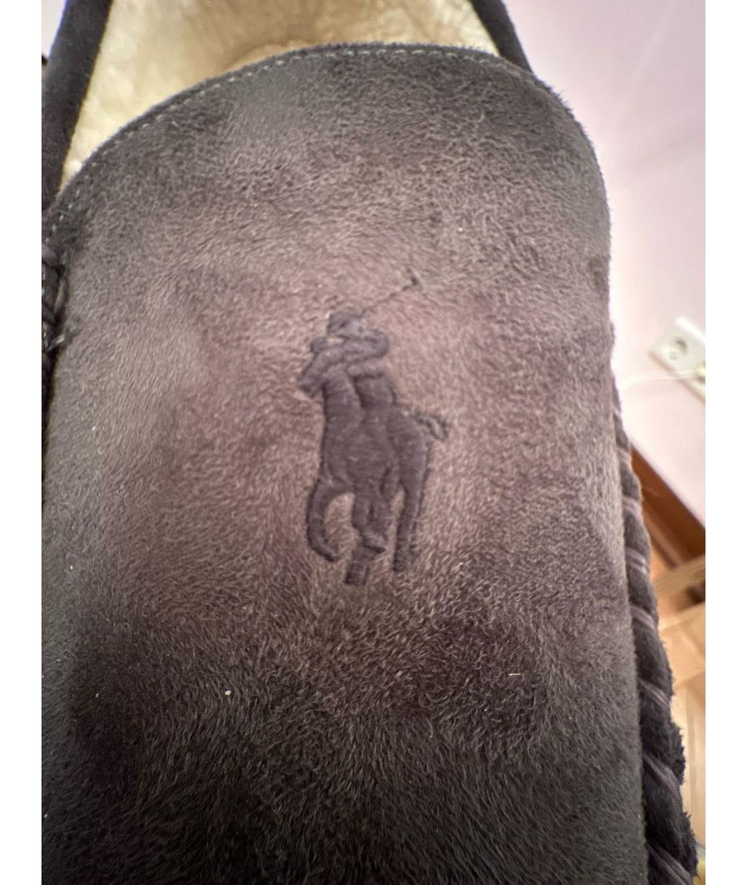POLO RALPH LAUREN Коричневые замшевые мокасины, фото 6