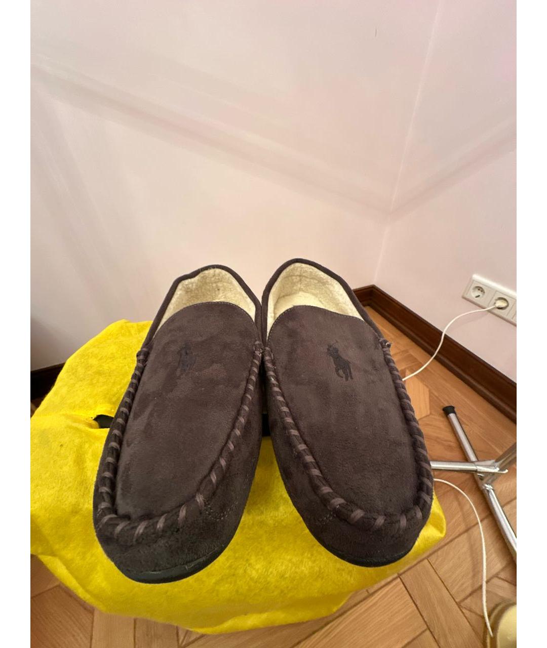 POLO RALPH LAUREN Коричневые замшевые мокасины, фото 2