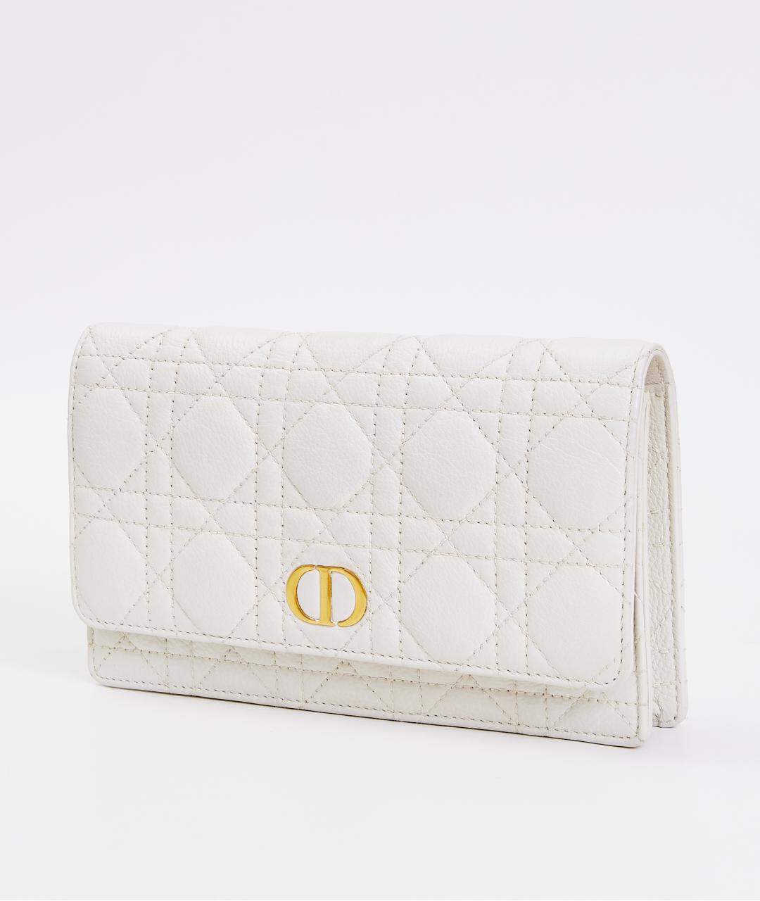 CHRISTIAN DIOR Белая кожаная сумка через плечо, фото 2